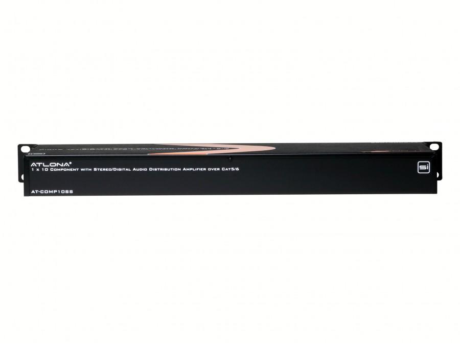 Atlona AT-COMP10SS 1 X 10 Component Video With Stereo Analog And/Or Digital Audio Distribution Amplifier Over Cat5/6/7