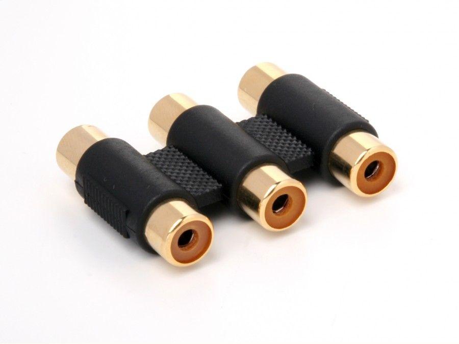 Atlona 07-058 High-Quality Triple RCA Coupler For Audio/Video Cable Extension