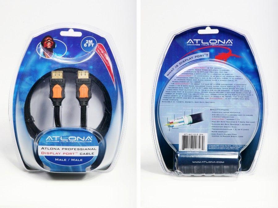 Atlona AT16010-2 2M (6Ft) Display Port (Male/Male)