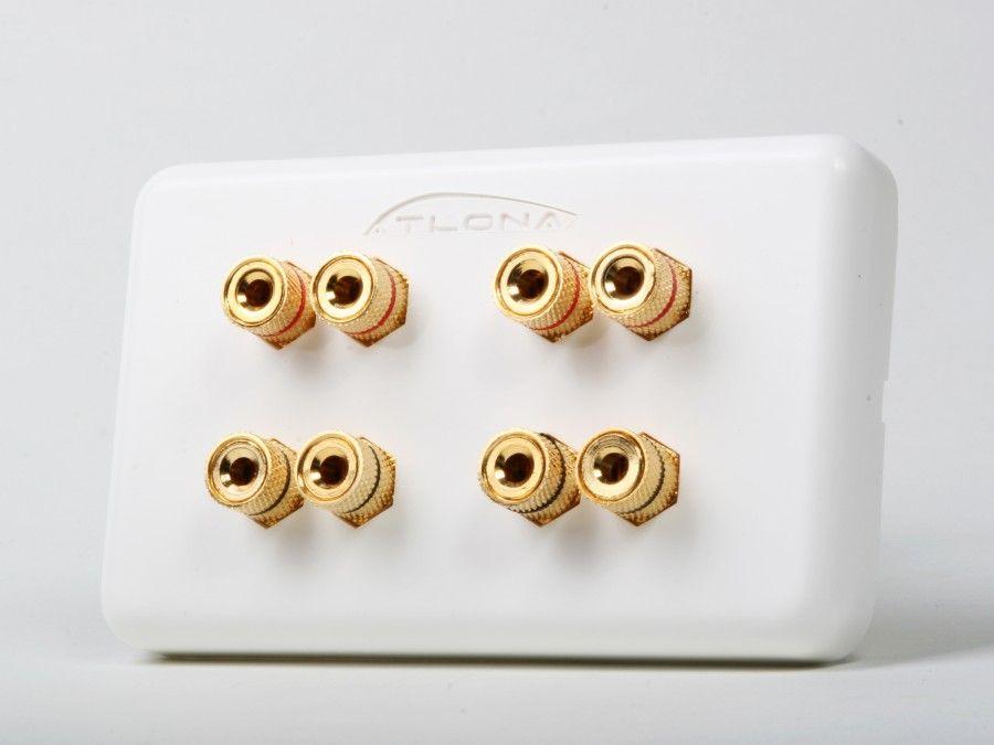 Atlona AT80080 HIGH-QUALITY WALL PLATE FOR 4 SPEAKERS