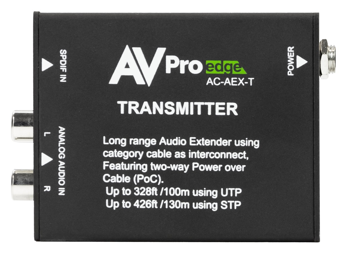 AVPro Edge AC-AEX-T 100M Uncompressed Audio Transmitter over CAT