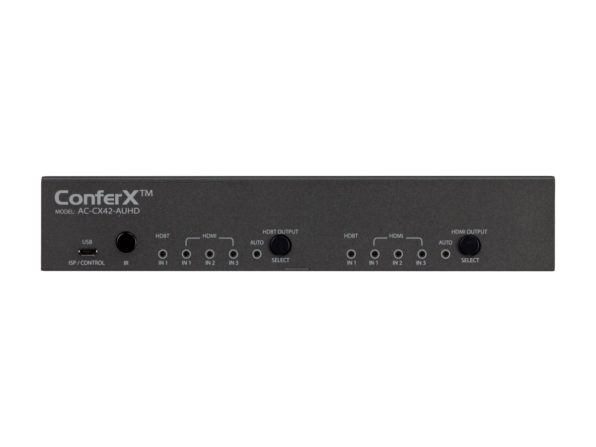 AVPro Edge AC-CX42-AUHD 4x2 4K60 18Gbps HDR HDMI/HDBaseT ConferX Matrix Switcher with IR/PoE/EDID Control