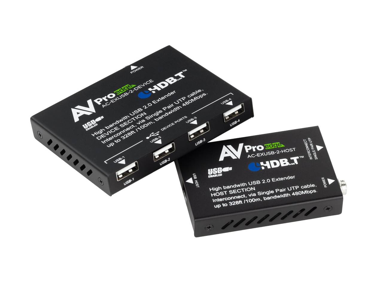 AVPro Edge AC-EXUSB-2-KIT USB 2.0 via HDBaseT Extender (Transmitter/Receiver) Kit up to 100 Meters