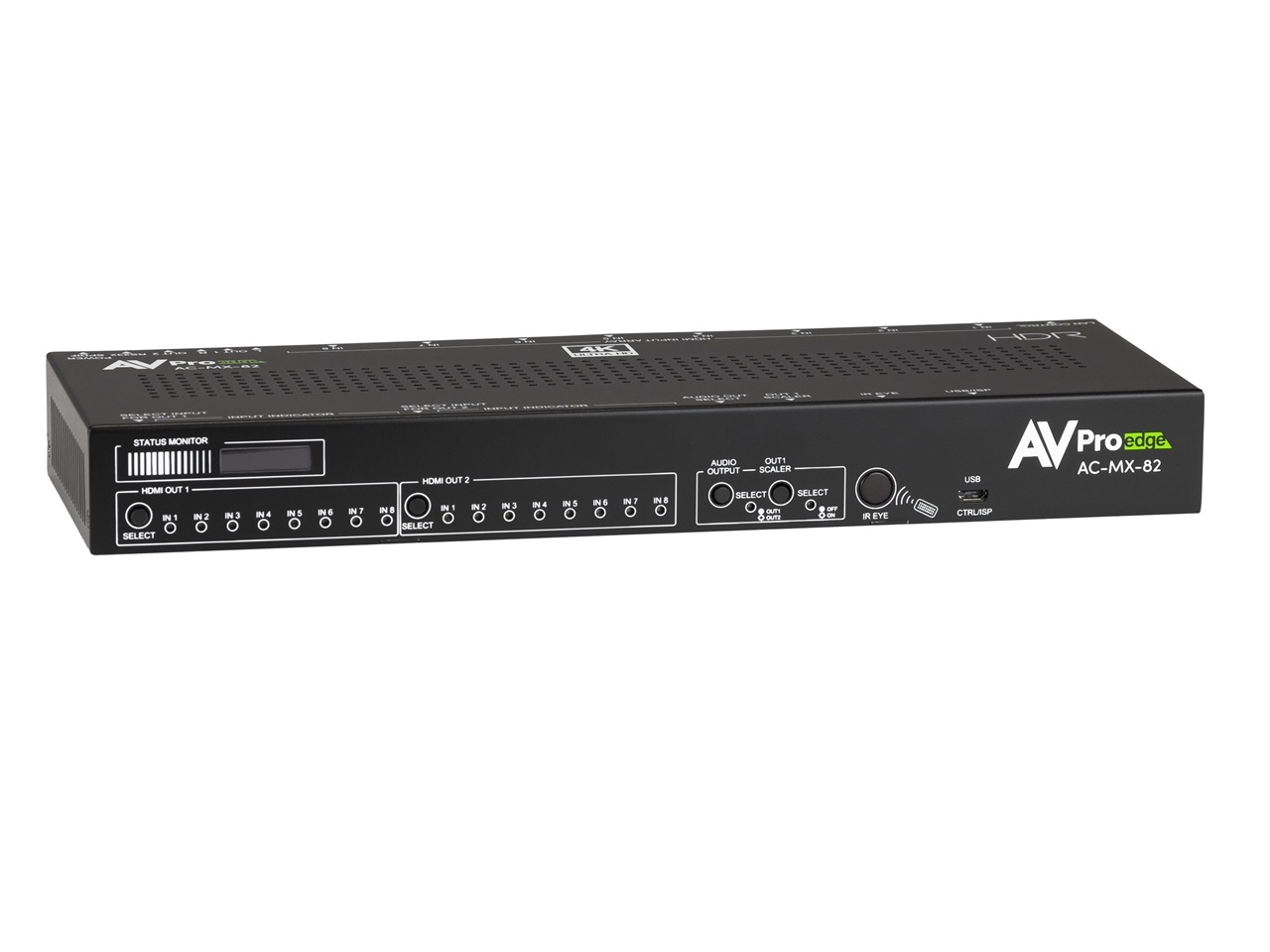 AVPro Edge AC-MX-82 18Gbps 4K60 8x2 Matrix Switch with Full HDR Support/Downscaling and Auto Sensing/Switching