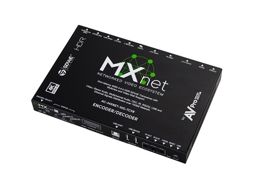AVPro Edge AC-MXNET-10G-TCVR-AVDM ​SDVoE 4K HDMI AV-over-IP PoE Transceiver with Audio Downmixing AVDM Module