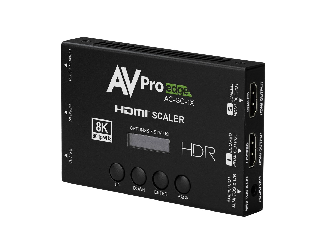 AVPro Edge AC-SC-1X 8K HDMI Down Scaler/EDID Manager and Audio De-Embedder