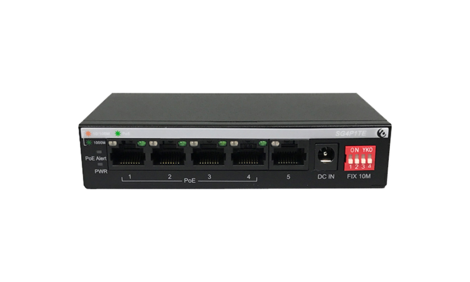 BZBGEAR BG-4P1TE 5 port 10/100/1000 Mbps Gigabit Ethernet switch