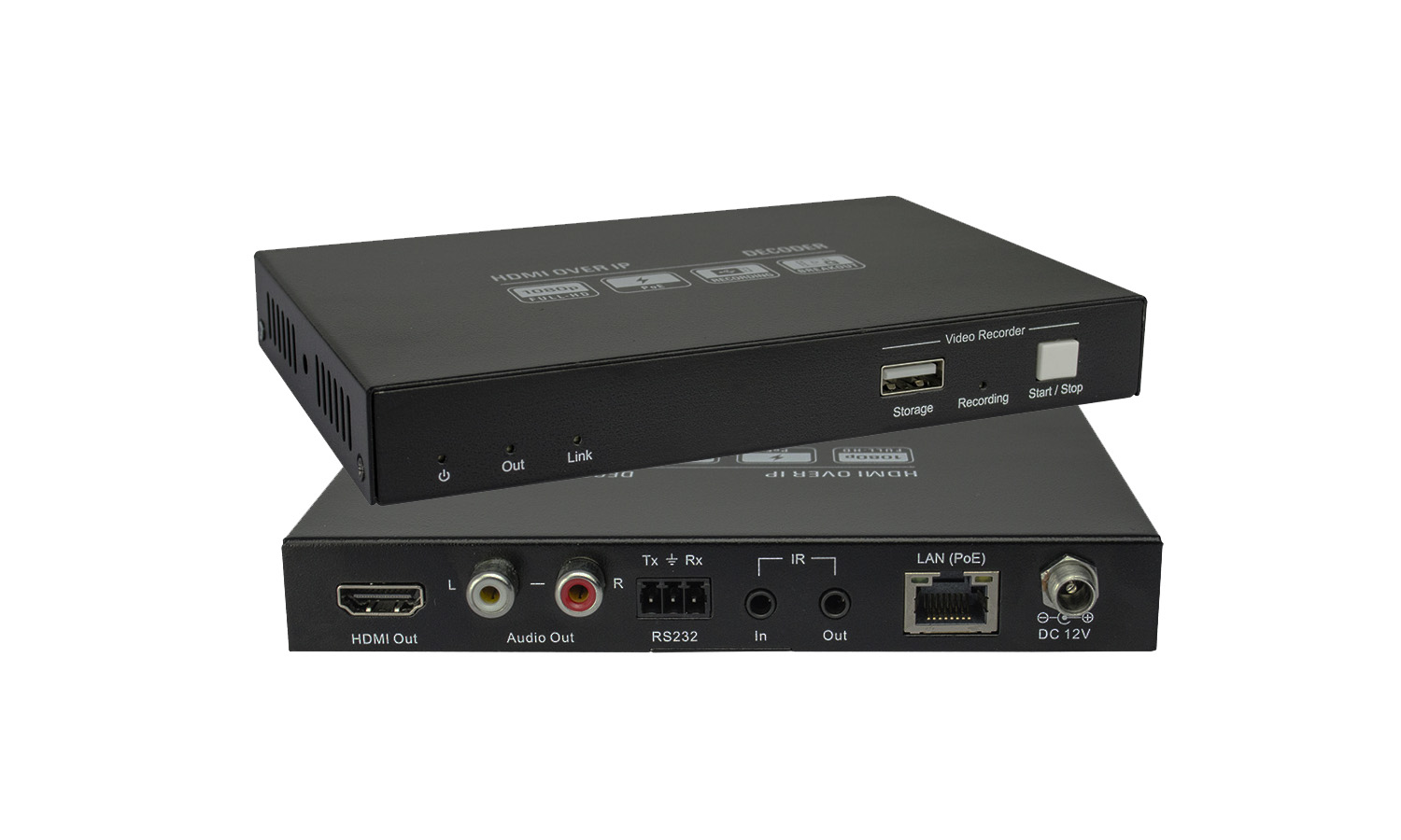 BZBGEAR BG-AVOIP1080D HD Video Over IP Decoder with Live Preview/Recording/Matrix and Audio De-Embedding