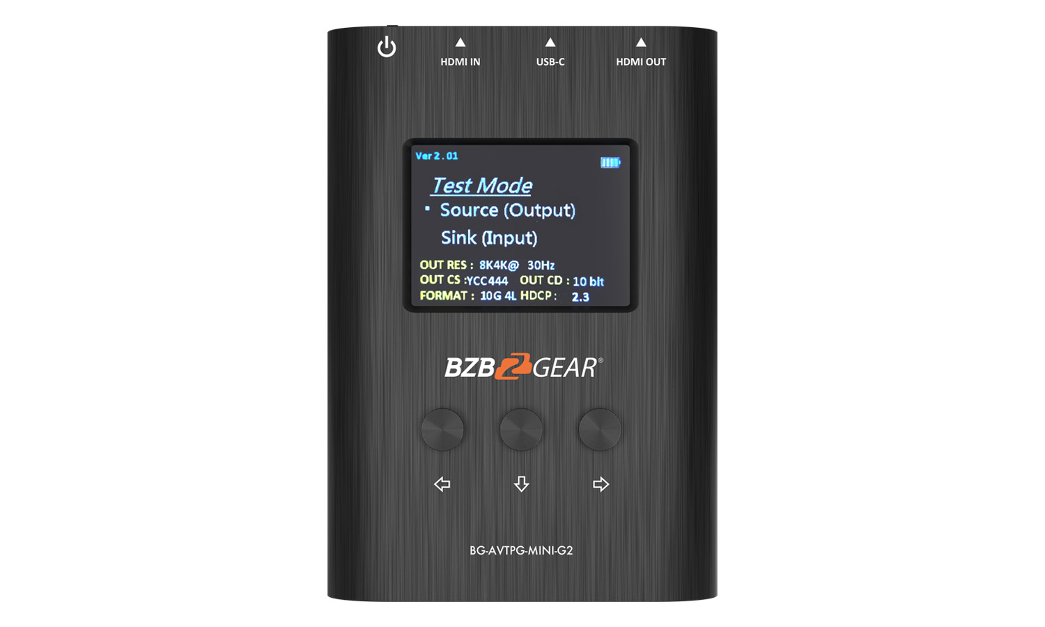 BZBGEAR BG-AVTPG-MINI-G2 HDMI 2.1 48Gpbs Portable Signal Test Generator and Analyzer (1080p FHD/4K120 UHD/8K60)