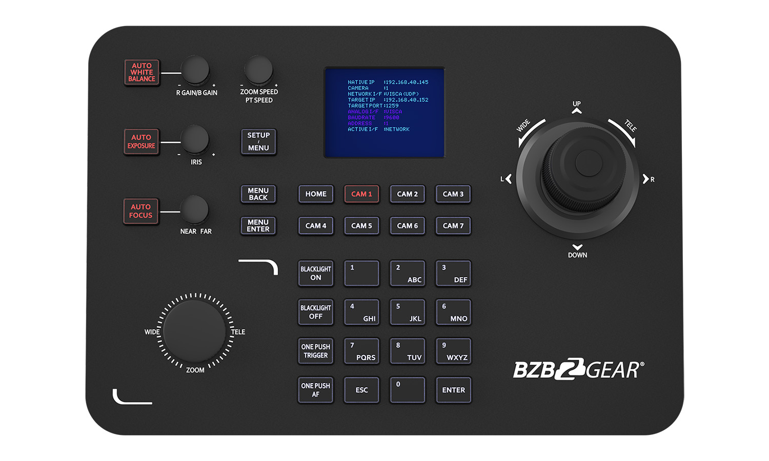 BZBGEAR BG-Commander Universal Advanced Serial and IP Joystick Controller (IP/RS232/422)