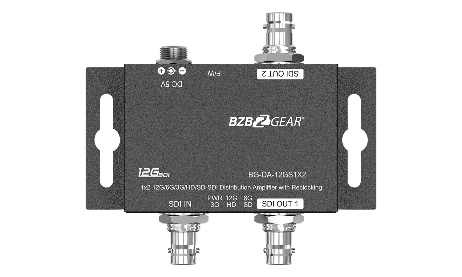 BZBGEAR BG-DA-12GS1X2 4K UHD 12G-SDI 1x2 Splitter/Distribution Amplifier
