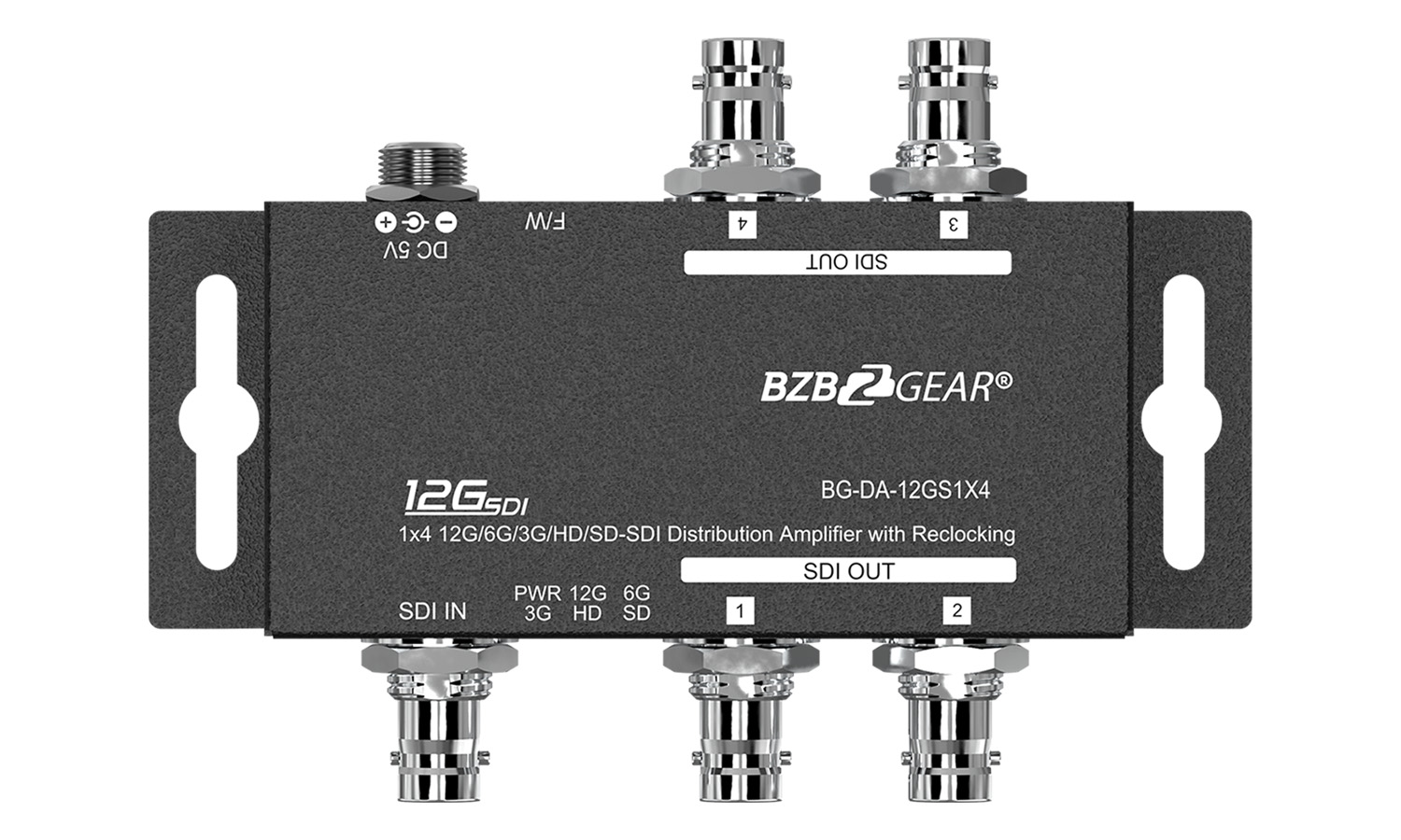 BZBGEAR BG-DA-12GS1X4 4K UHD/1080P FHD 12G-SDI/6G-SDI/3G-SDI 1X4 SPLITTER