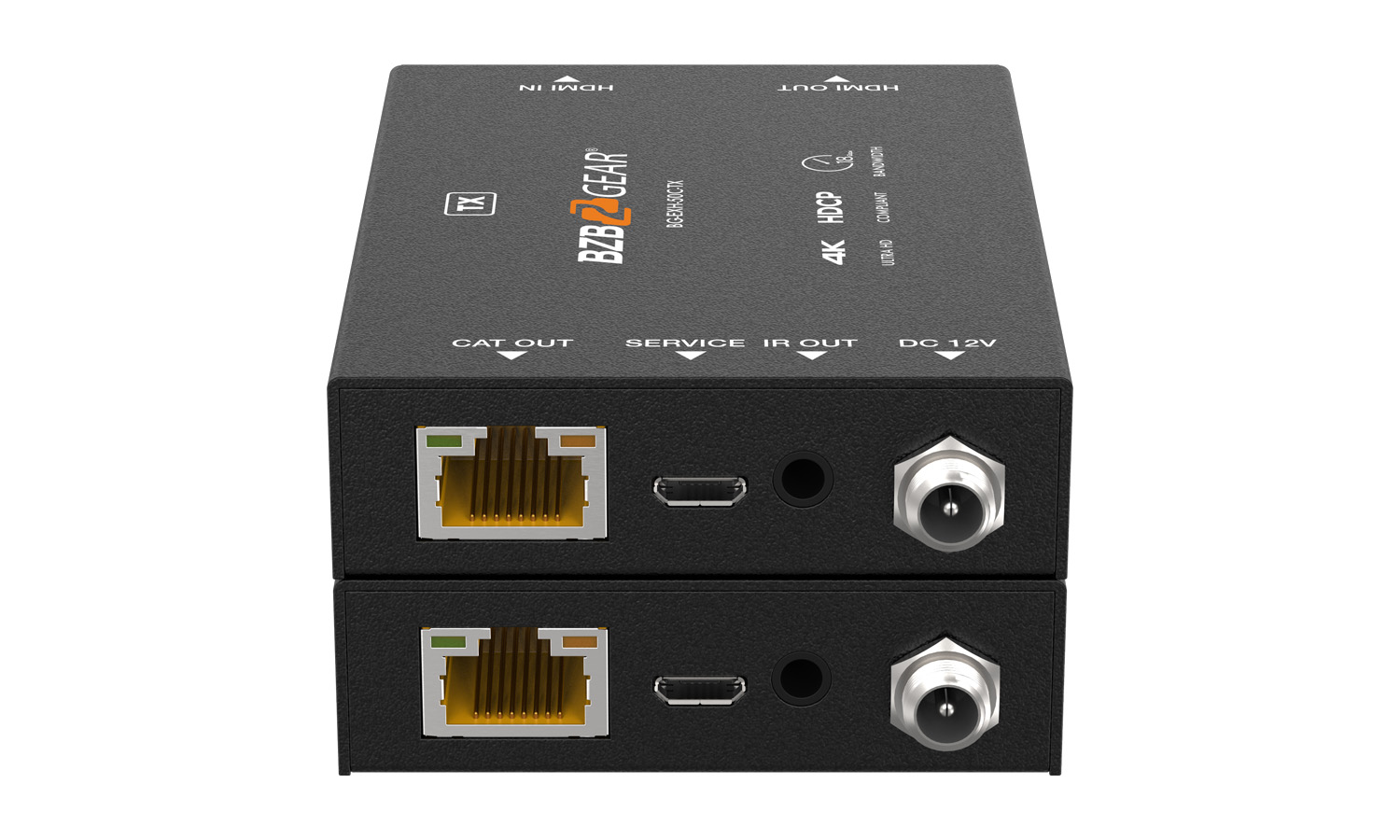 BZBGEAR BG-EXH-50C 4K UHD HDMI Extender with Bi-directional IR over a Single Cat5e/6/7 up to 165ft