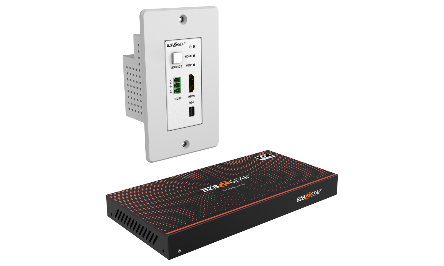 BZBGEAR BG-EXHD-70UCWP-W 3x1 HDMI/MDP Wall Plate Switcher 