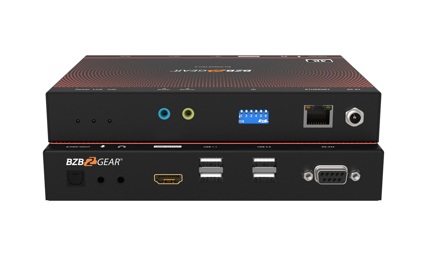 BZBGEAR BG-IPGEAR-PRO-R 4K UHD HDMI 2.0 Over IP Multicast Receiver with Video Wall/KVM/USB/POE Support