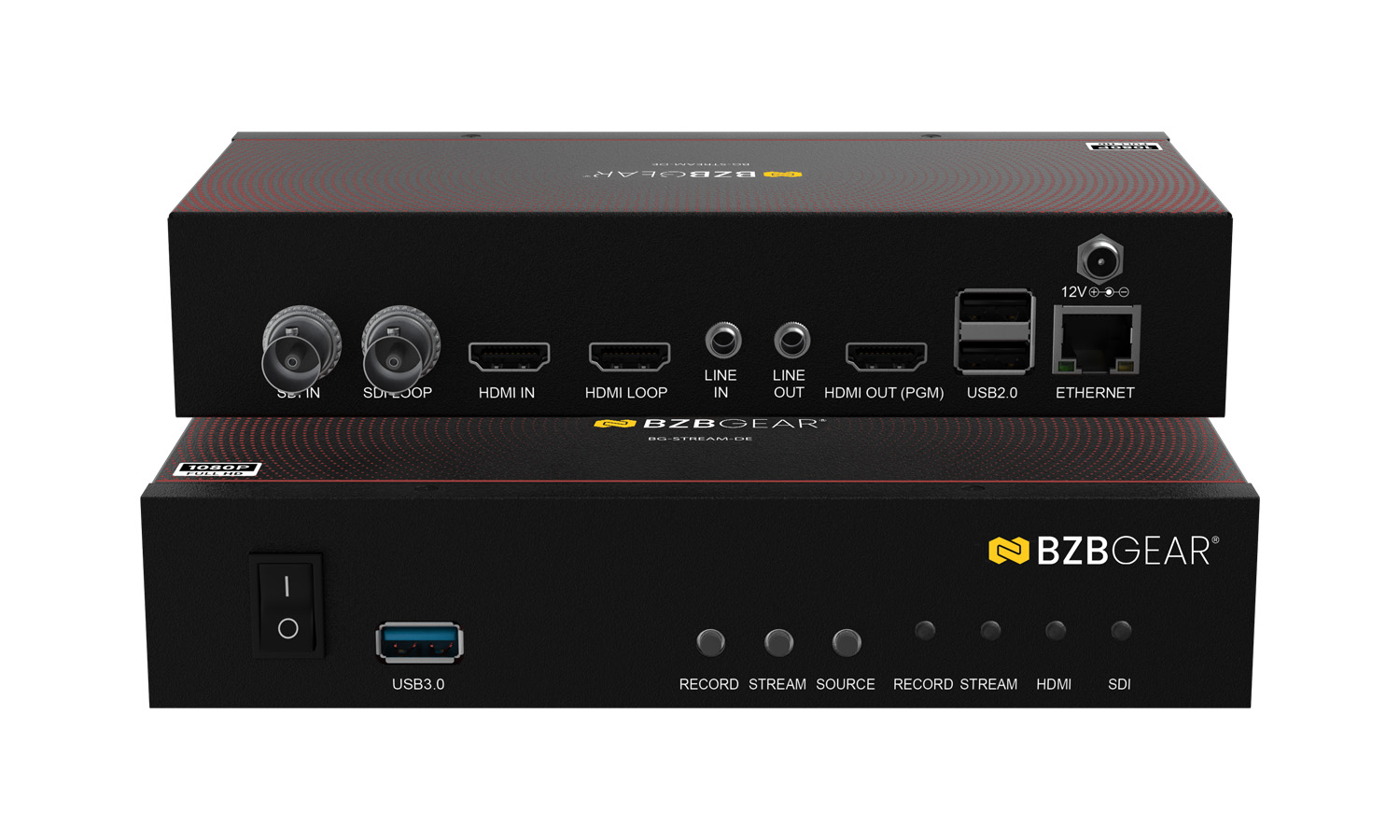 BZBGEAR BG-STREAM-DE 1 Channel SDI/HDMI Encoder/Decoder/Recorder with Audio/USB 3.0 for Storage (Dante AV-H Ready)