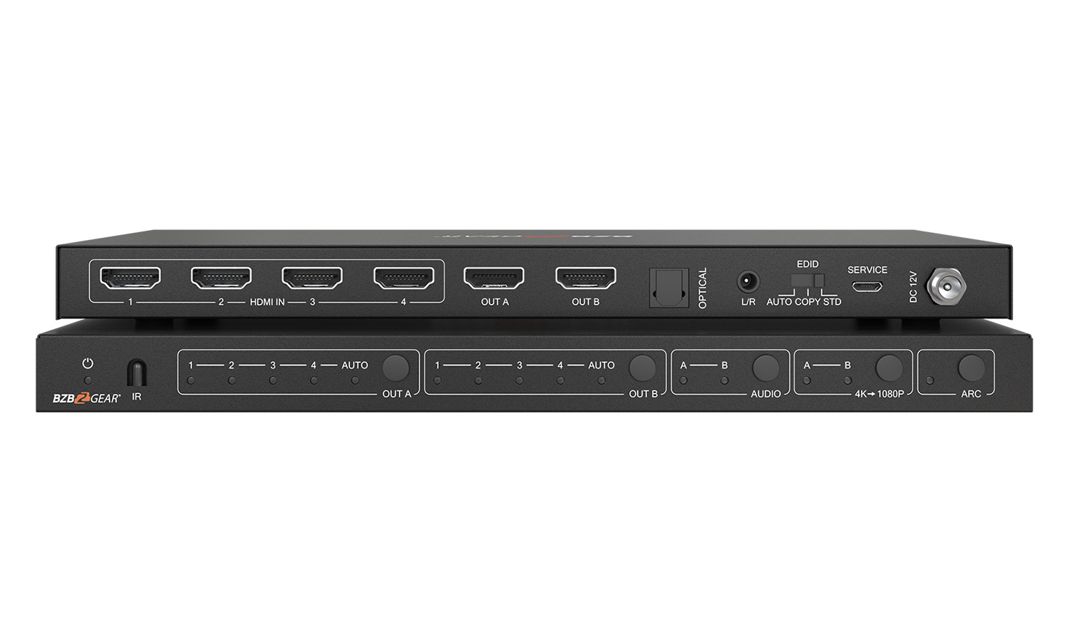 BZBGEAR BG-UHD-42M 4x2 4K UHD HDMI Matrix Switcher with Audio/Downscaling Support