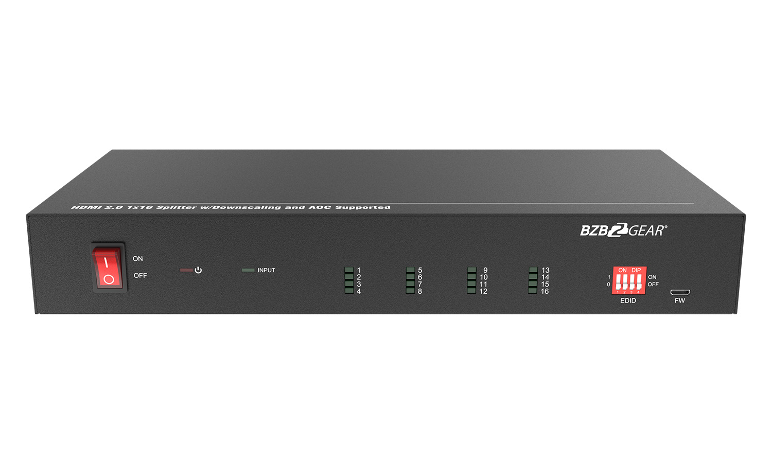 BZBGEAR BG-UHD-DA1X16 1x16 4K UHD HDMI Splitter/Distribution Amplifier with Downscaling and AOC Supported