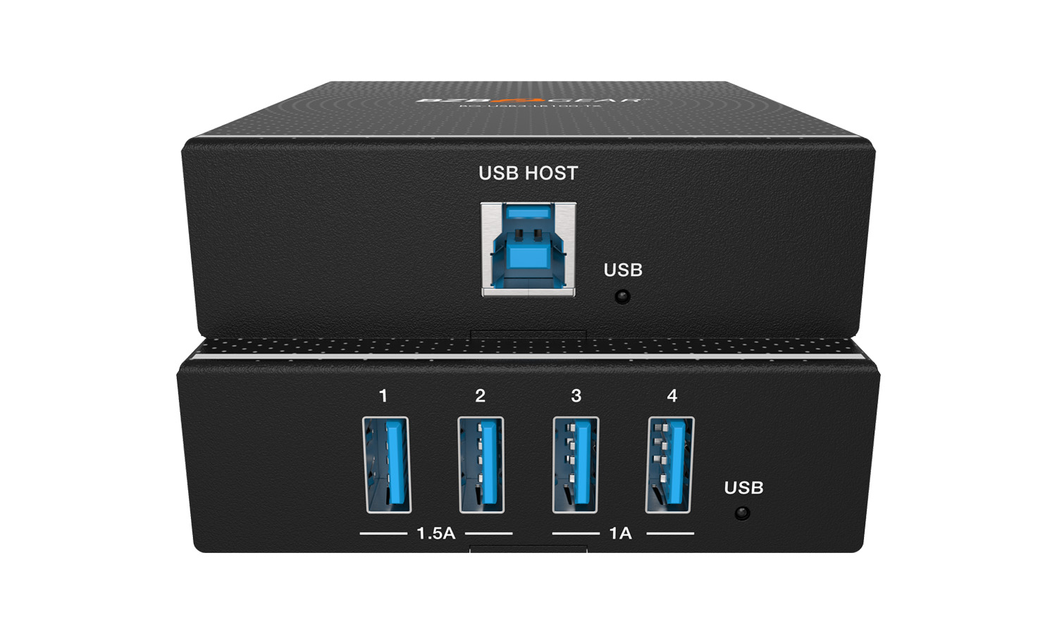 BZBGEAR BG-USB3-LR100 4-Port USB 3.0 HDBaseT Extender Over Cat6/7 Cable with PoC/RS-232/FSYNC GPIO up to 330ft
