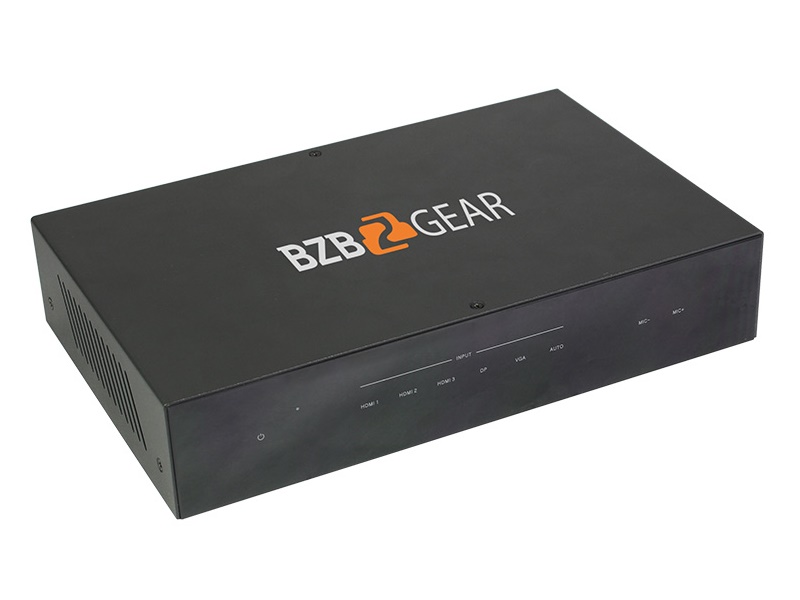 BZBGEAR BZ-SC-51UHD-HDBT 5x1 Multiformat 4K60 Presentation Switcher/Scaler w/HDMI/VGA/DP and HDBASET/HDMI Out