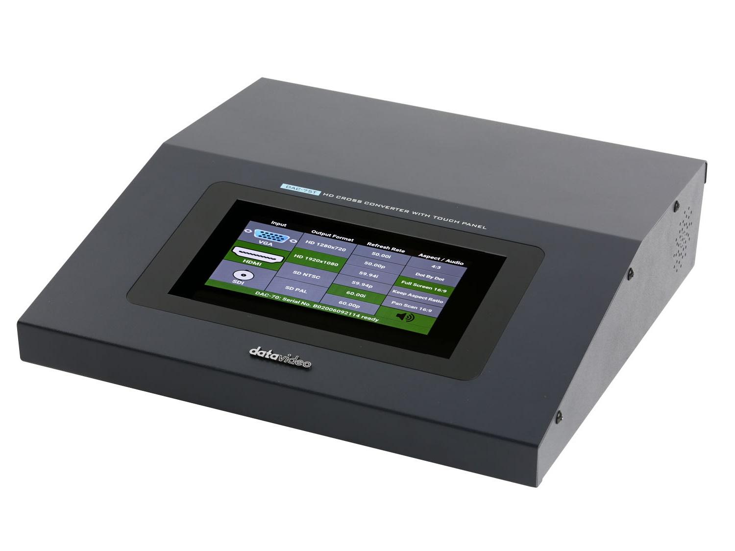 Datavideo DAC-75T HD Cross Converter with Touch Panel