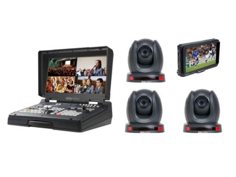 Datavideo HS-1600T-3C140TM HD/SD HDBaseT Portable Video Streaming Studio Kit