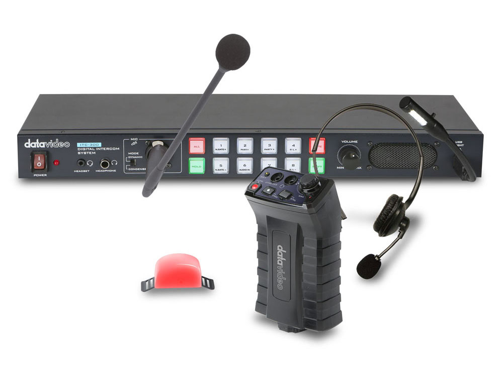 Datavideo ITC-300 Digital intercom system for up to 8 remote users