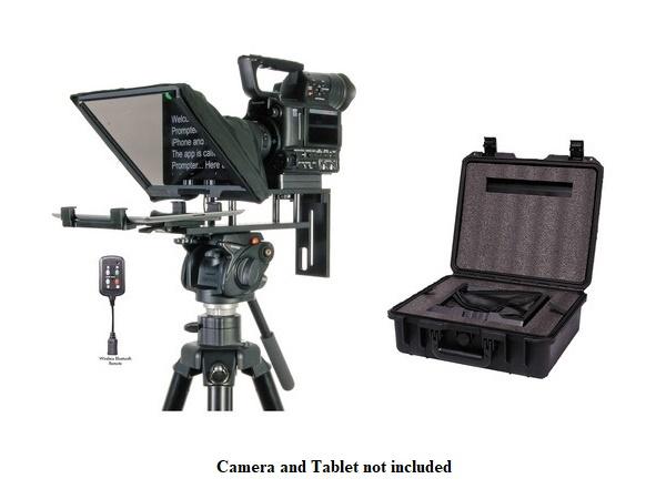 Datavideo TP300 PK TP300-B Prompter and Hard Case Kit for iPad/Android Tablets w Bluetooth/Wired Remote
