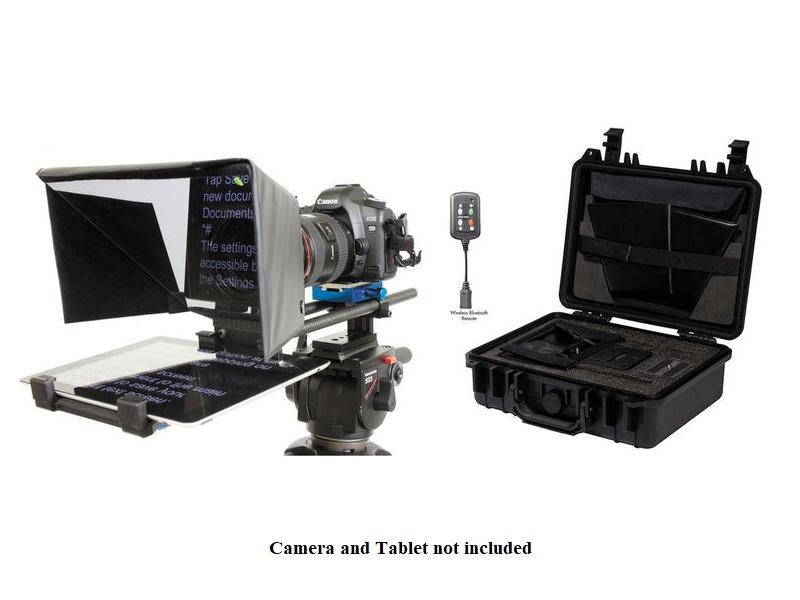 Datavideo TP500 PK TP500-B Prompter and Hard Case Kit for iPad/Android Tablets w Bluetooth/Wired Remote