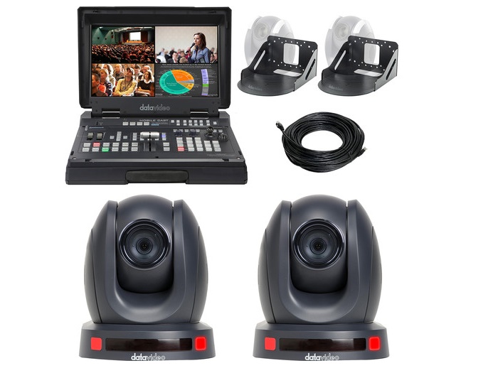 Datavideo EZ STREAMING PACKAGE C EZ Streaming Package C with 2 x PTZ Cameras and Portable Streaming Studio