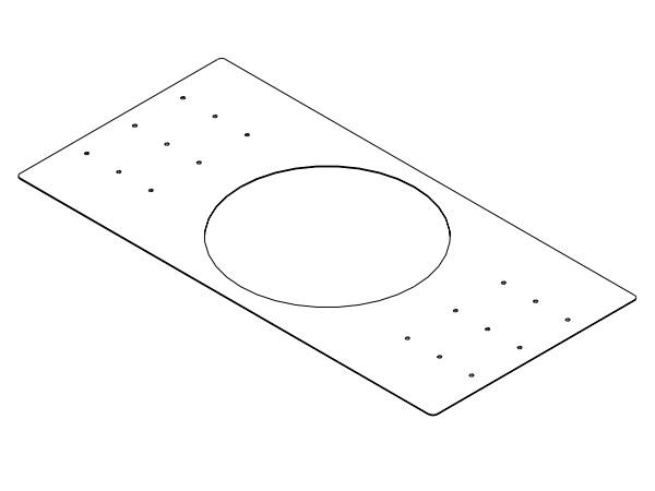 Electro-Voice RRPC62B Rough-In Mounting Plate for New Construction for Use with the EVID PC6.2 (Package of 4)