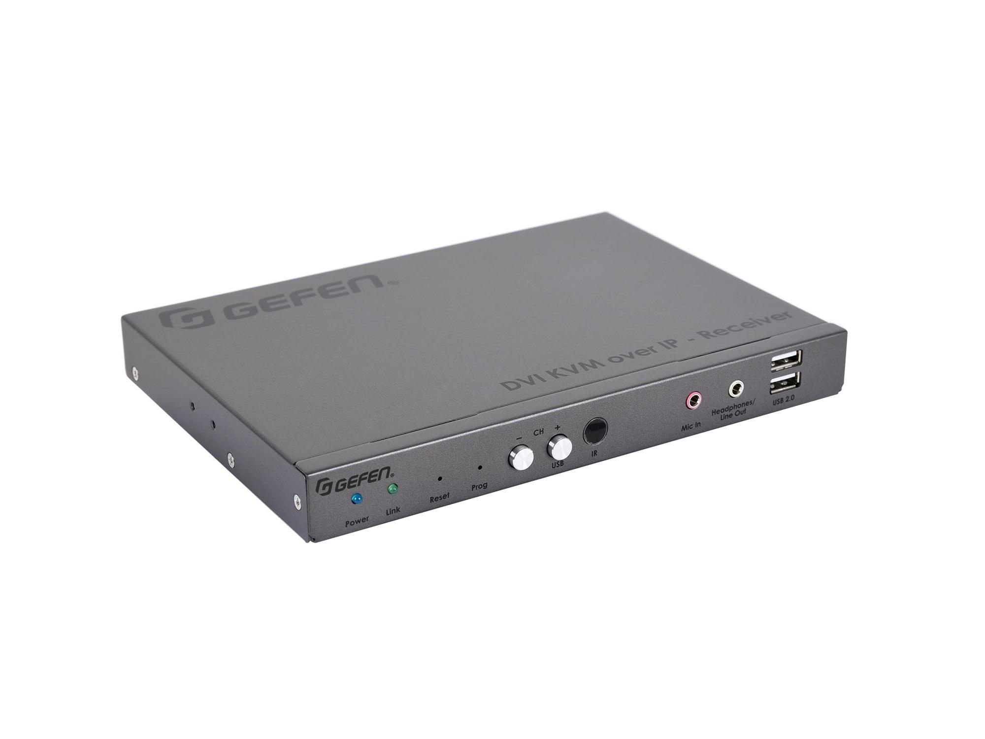 Gefen EXT-DVIKA-LANS-RX DVI KVM over IP Extender (Receiver) with USB/Audio/RS-232/IR