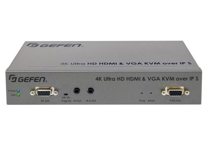 Gefen EXT-UHDV-KA-LANS-TX 4K Ultra HD HDMI and VGA KVM over IP Extender (Transmitter)