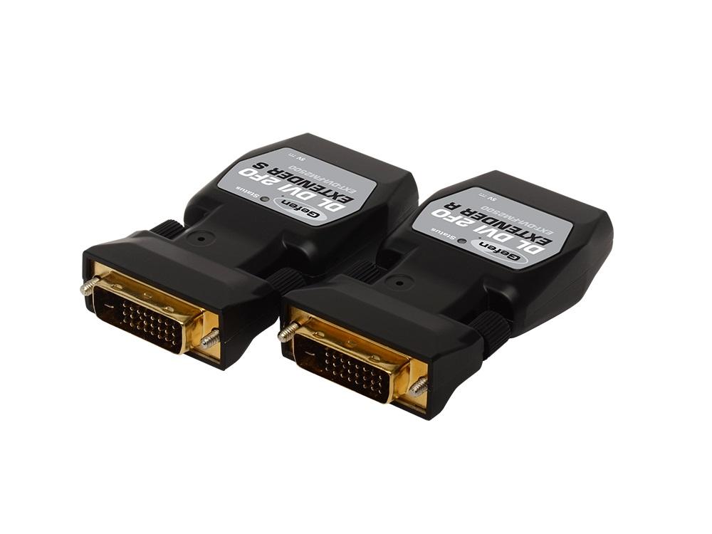 Gefen EXT-DVI-FM2500 Dual Link DVI Fiber Optic Extender (Sender/Receiver) Kit (Dongle Modules)