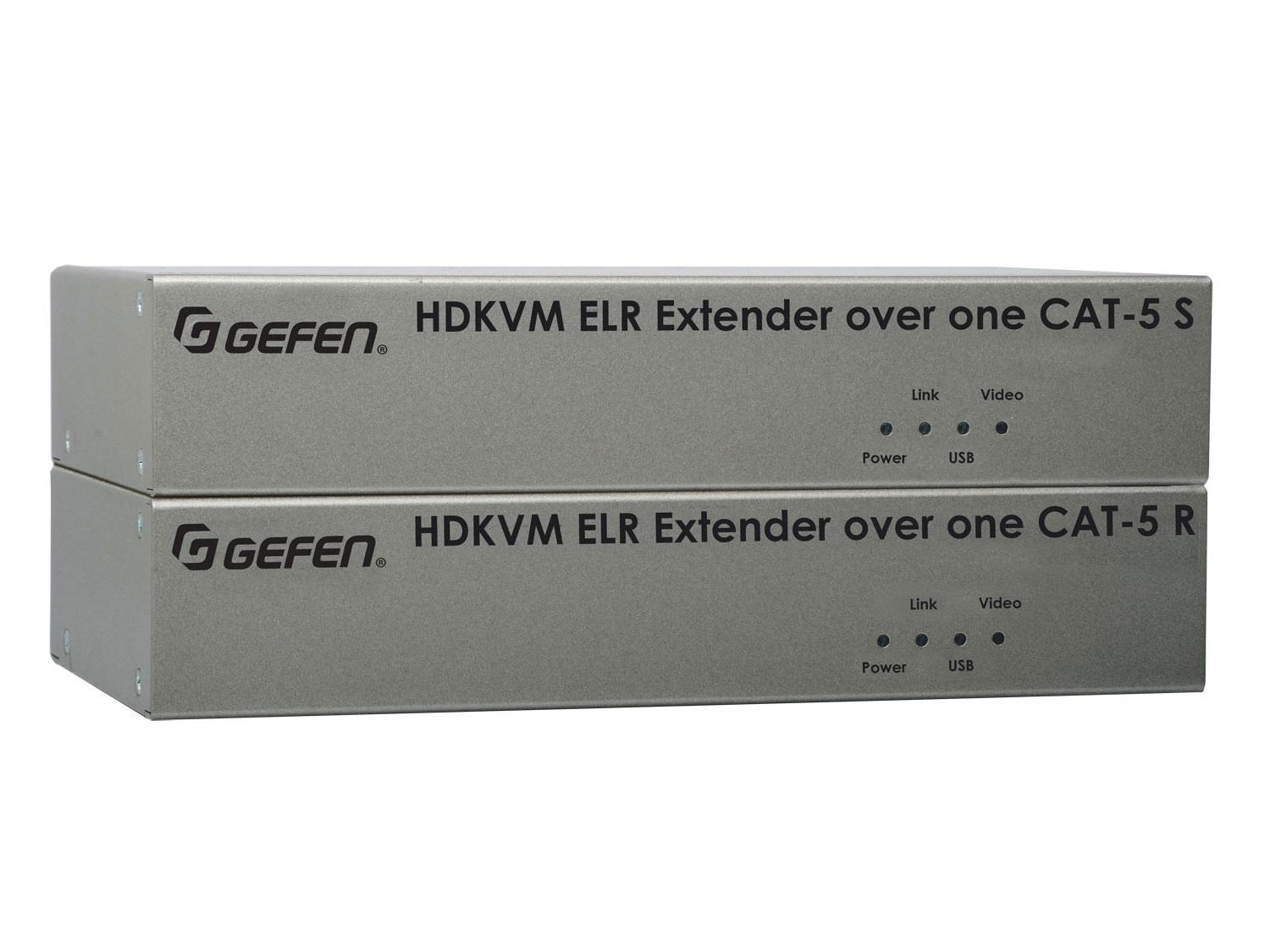 Gefen EXT-HDKVM-ELR HD KVM ELR Extender (Receiver/Sender) Kit HDMI and USB over One CAT5