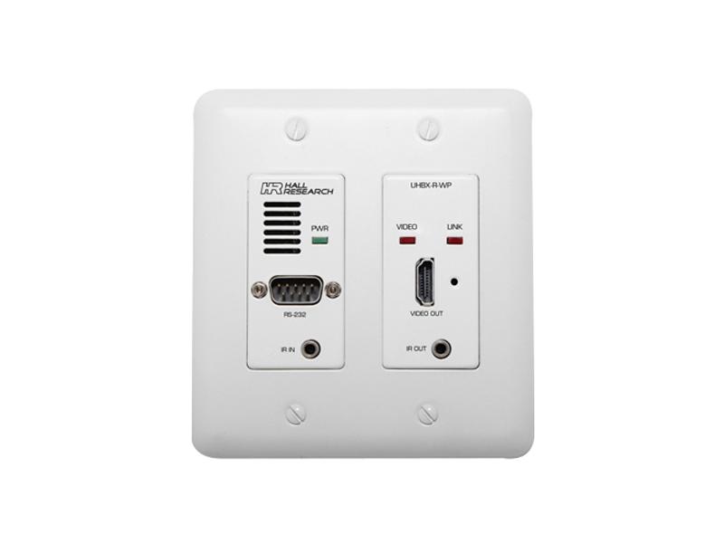 Hall Research UHBX-R-WP HDBaseT Wall Plate Receiver with IR/RS-232 and PoH