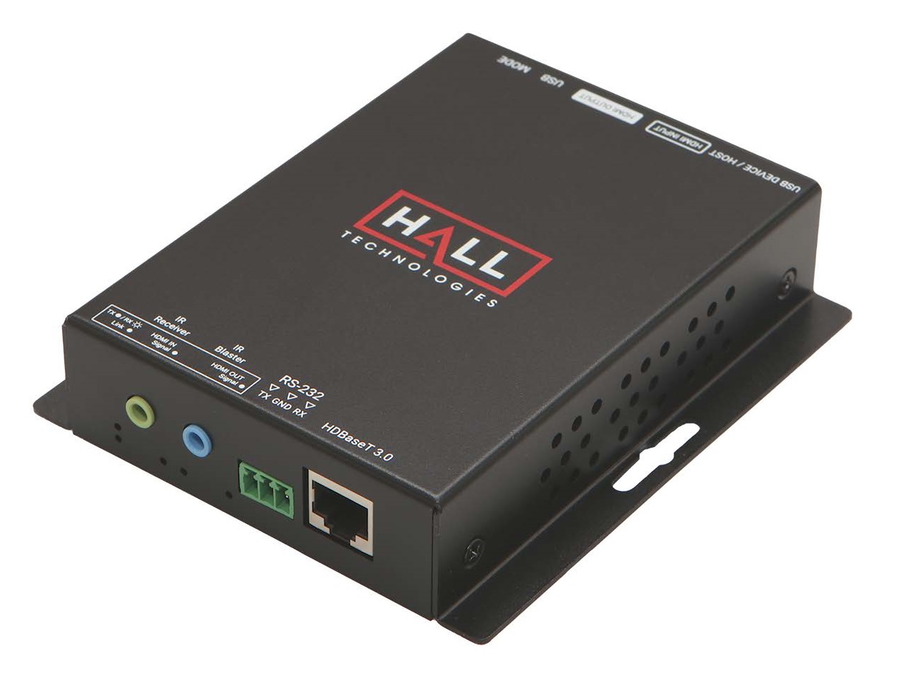 Hall Technologies EX-HDBT3-RX100 HDMI2.0 HDBaseT Extender (Receiver) with Bi-Directional IR/USB 2.0/RS-232/PoE