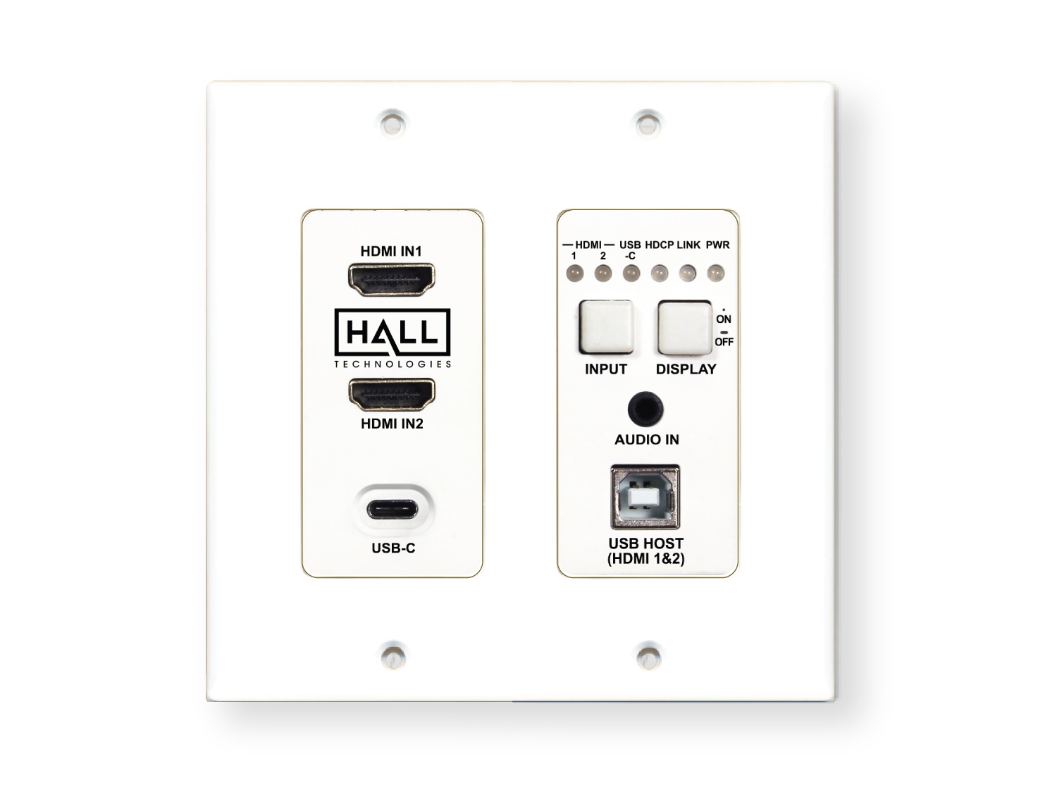 Hall Technologies HT-DSCV2-70-TX-US 4K UHD In-Wall Transmitter with USB Host and CEC Triggering