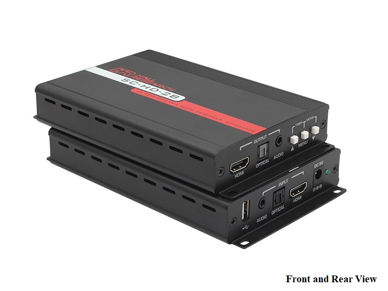 Hall Technologies SC-HD-2B 4K/60Hz HDMI Scaler with Audio Embed/Extract and Image Flip Capability