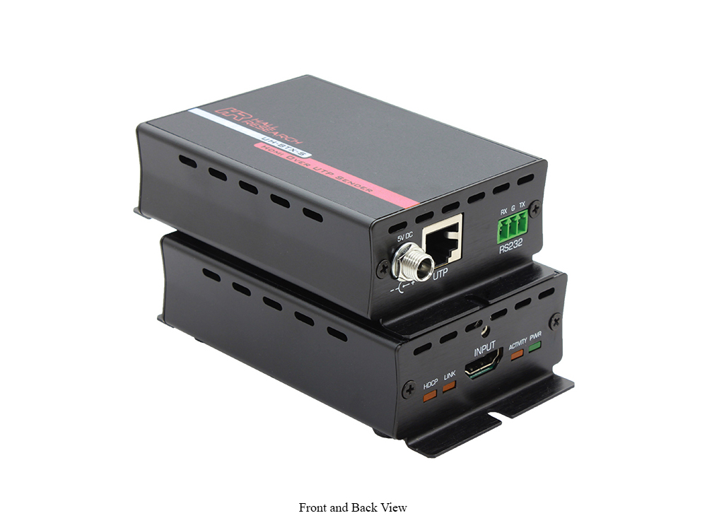 Hall Technologies UH-BTX-S-b 4K UHD HDMI/HDBaseT Extender (Transmitter) with RS-232 up to 328ft/100m