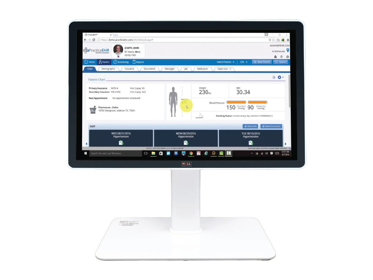 HT-HVMT43 Hall Technologies 43 in Medical Touch HD Monitor / 1920x1080 ...