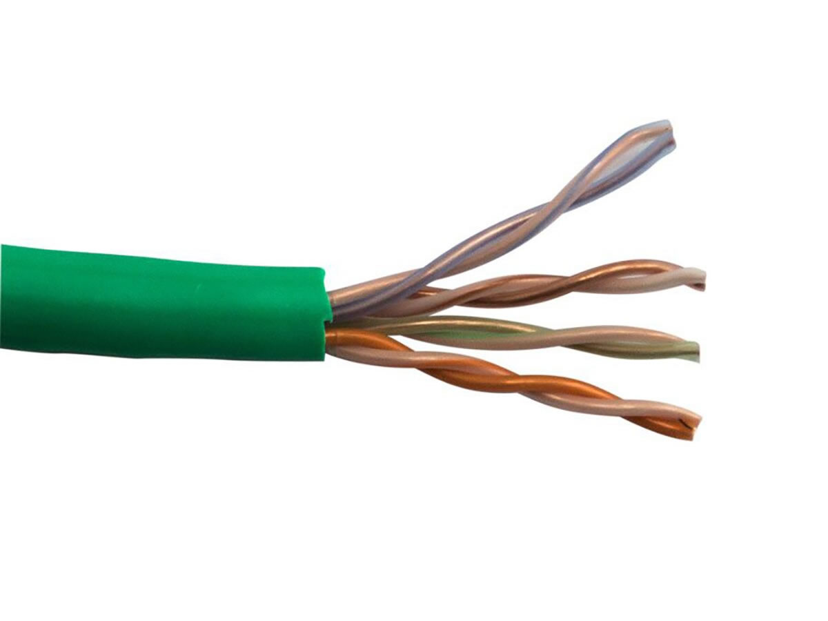 ICRealtime CAT5E-P-GN CAT5E PLENUM CABLE UTP- 350 MHz 24AWG SOLID BC 4PR, GREEN