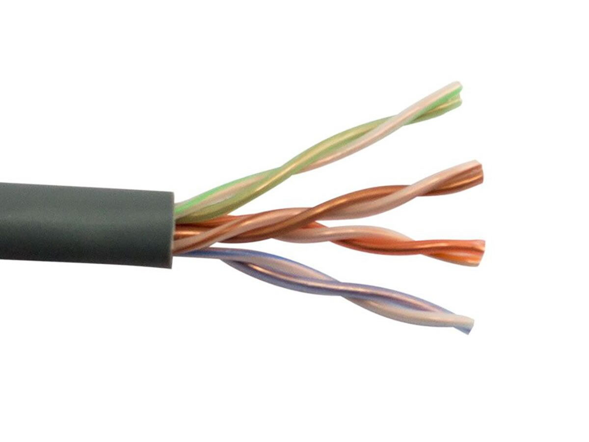 ICRealtime CAT5E-P-GY CAT5E PLENUM CABLE UTP- 350 MHz 24AWG SOLID BC 4PR, GRAY