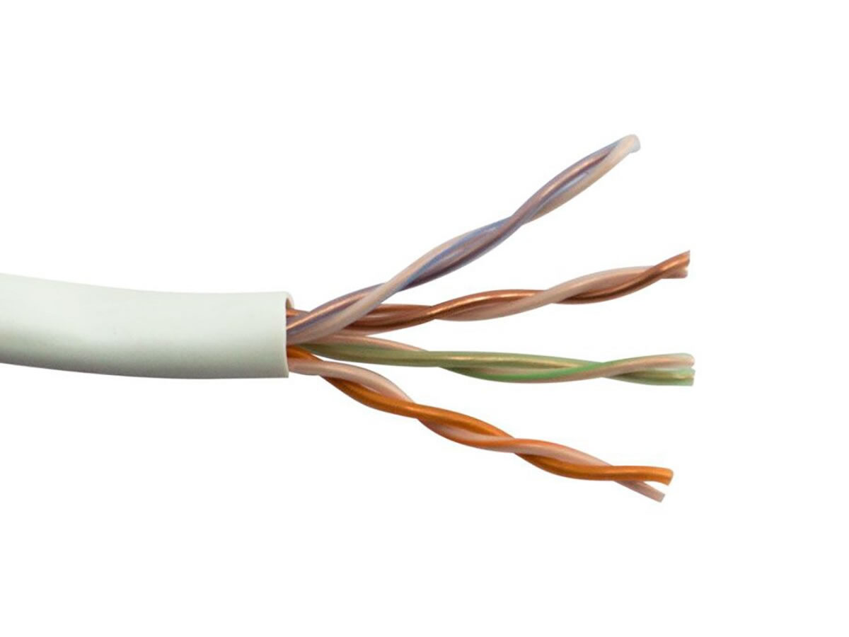 ICRealtime CAT5E-P-WT CAT5E PLENUM CABLE UTP- 350 MHz 24AWG SOLID BC 4PR, WHITE