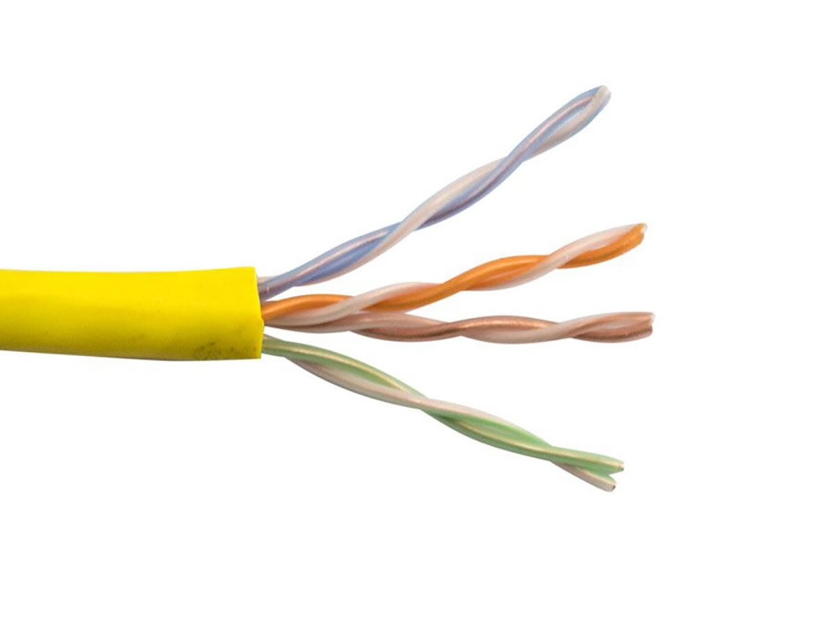 ICRealtime CAT5E-P-YL CAT5E PLENUM CABLE UTP- 350 MHz 24AWG SOLID BC 4PR, YELLOW