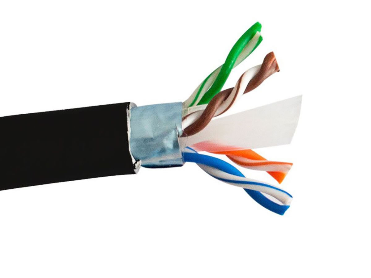 ICRealtime CAT6SH-BK CAT6 SHIELDED F/UTP- ENHANCED 550MHz 23AWG SOLID BC 4PR CABLE, BLACK
