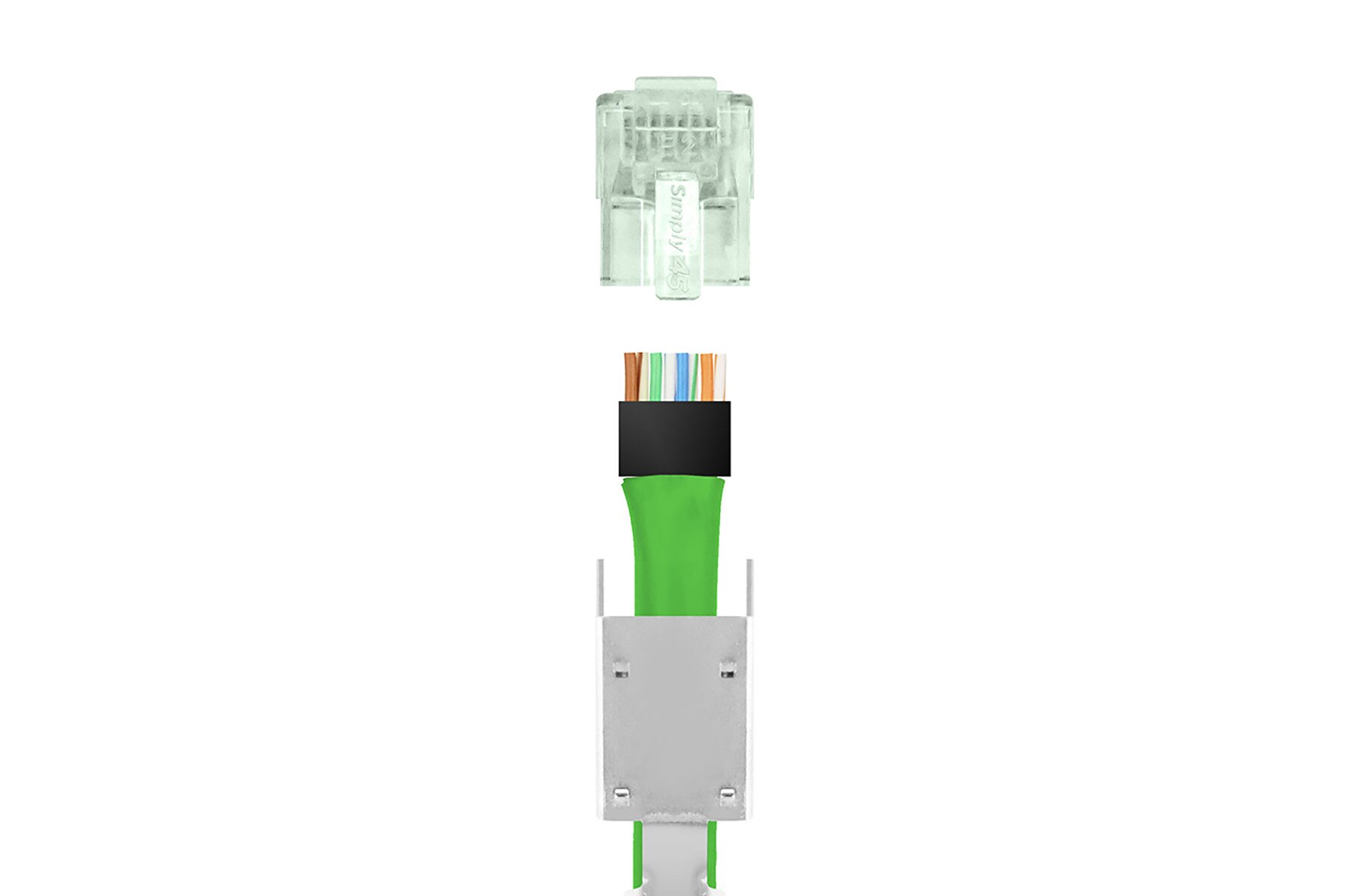 Tint Plug S45-1150 ICRealtime Standard Shielded (External Ground) Cat6 STP RJ45 ...