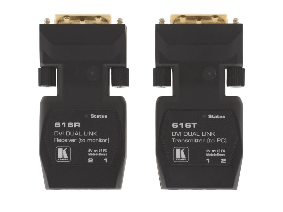 Kramer 616R/T Dual Link Detachable DVI Optical Extender (Transmitter/Receiver) Kit 1640ft
