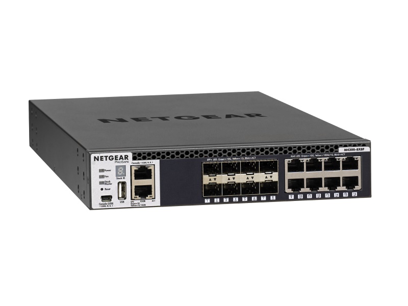 Kramer M4300-8x8F Stackable Managed Switch with 16x10G including 8x10GBASE-T and 8xSFP Plus Layer 3