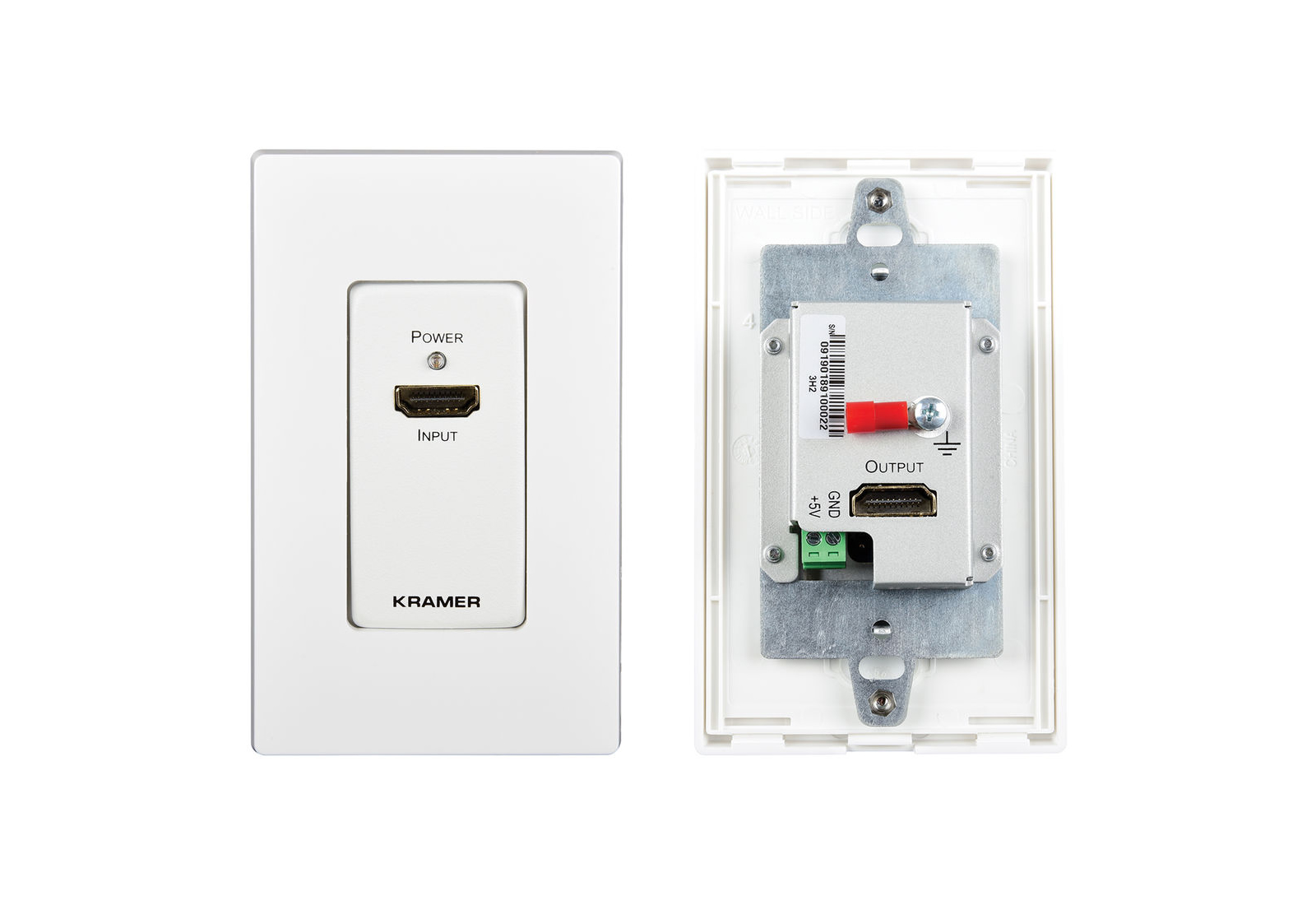 Kramer WP-3H2/US-D(W) 4K HDR HDMI Wall-Plate Extender (US, White)